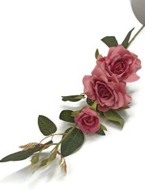 Růže x3, velikost 90cm. | bordó, fialová, lososová, starorůžová, světle fialová