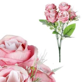 Růže kytice, velikost 32 cm. | bordó, krémová, krémovolososová, oranžová, růžová, růžovokrémová, staro-růžová