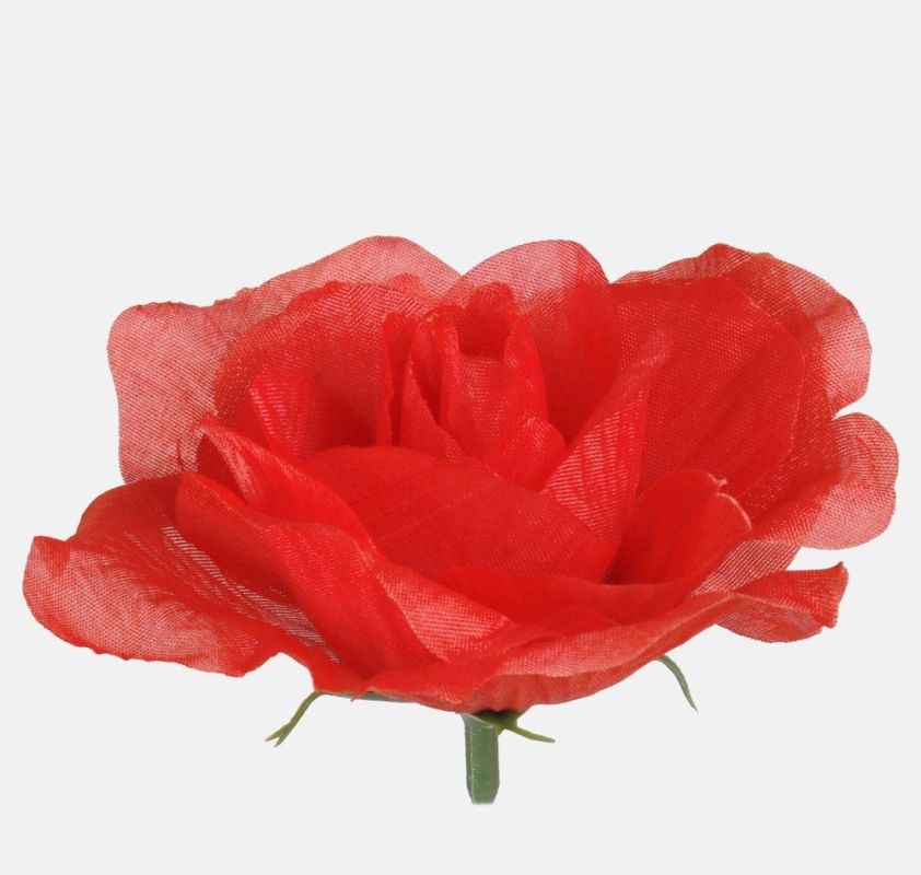 Růže - vazbová květina, velikost 6 cm. - červená
